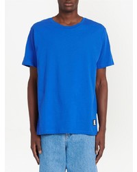 blaues T-Shirt mit einem Rundhalsausschnitt von Balmain