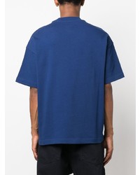 blaues T-Shirt mit einem Rundhalsausschnitt von Emporio Armani