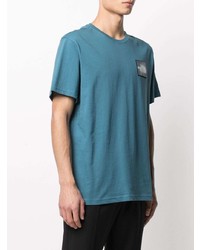 blaues T-Shirt mit einem Rundhalsausschnitt von The North Face