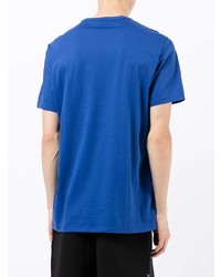 blaues T-Shirt mit einem Rundhalsausschnitt von Armani Exchange