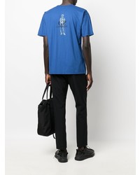 blaues T-Shirt mit einem Rundhalsausschnitt von C.P. Company