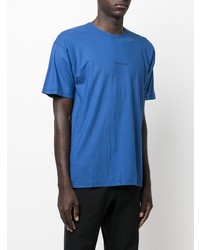 blaues T-Shirt mit einem Rundhalsausschnitt von C.P. Company