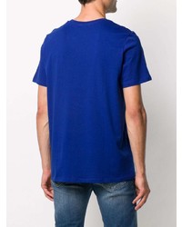 blaues T-Shirt mit einem Rundhalsausschnitt von A.P.C.