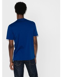 blaues T-Shirt mit einem Rundhalsausschnitt von Ermenegildo Zegna