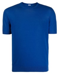 blaues T-Shirt mit einem Rundhalsausschnitt von Malo