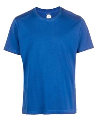 blaues T-Shirt mit einem Rundhalsausschnitt von Mazzarelli