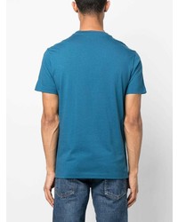 blaues T-Shirt mit einem Rundhalsausschnitt von Versace