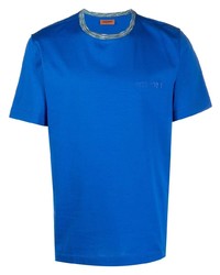 blaues T-Shirt mit einem Rundhalsausschnitt von Missoni