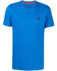 blaues T-Shirt mit einem Rundhalsausschnitt von Moose Knuckles