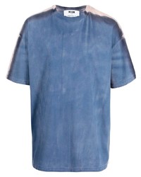 blaues T-Shirt mit einem Rundhalsausschnitt von MSGM