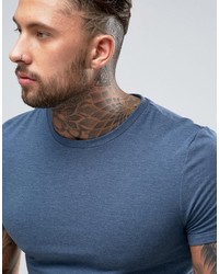 blaues T-Shirt mit einem Rundhalsausschnitt von Asos