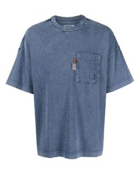 blaues T-Shirt mit einem Rundhalsausschnitt von Musium Div.