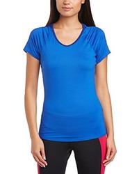 blaues T-Shirt mit einem Rundhalsausschnitt von Nike
