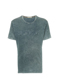 blaues T-Shirt mit einem Rundhalsausschnitt von Nudie Jeans Co