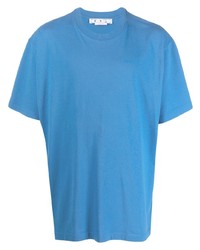 blaues T-Shirt mit einem Rundhalsausschnitt von Off-White