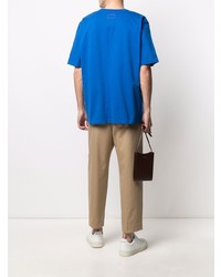 blaues T-Shirt mit einem Rundhalsausschnitt von Heron Preston for Calvin Klein