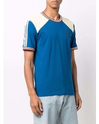 blaues T-Shirt mit einem Rundhalsausschnitt von adidas