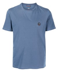 blaues T-Shirt mit einem Rundhalsausschnitt von Parajumpers