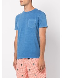 blaues T-Shirt mit einem Rundhalsausschnitt von Polo Ralph Lauren