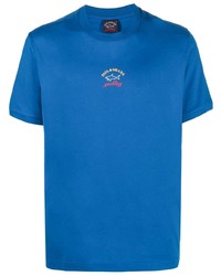 blaues T-Shirt mit einem Rundhalsausschnitt von Paul & Shark