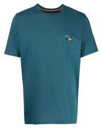 blaues T-Shirt mit einem Rundhalsausschnitt von Paul Smith