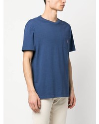 blaues T-Shirt mit einem Rundhalsausschnitt von Polo Ralph Lauren