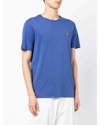 blaues T-Shirt mit einem Rundhalsausschnitt von Polo Ralph Lauren