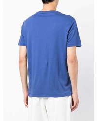 blaues T-Shirt mit einem Rundhalsausschnitt von Polo Ralph Lauren