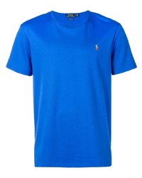 blaues T-Shirt mit einem Rundhalsausschnitt von Polo Ralph Lauren
