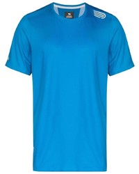 blaues T-Shirt mit einem Rundhalsausschnitt von Pressio