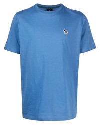 blaues T-Shirt mit einem Rundhalsausschnitt von PS Paul Smith