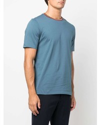 blaues T-Shirt mit einem Rundhalsausschnitt von Paul Smith