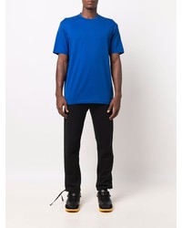 blaues T-Shirt mit einem Rundhalsausschnitt von Y-3