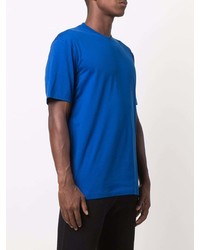 blaues T-Shirt mit einem Rundhalsausschnitt von Y-3