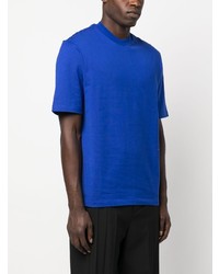 blaues T-Shirt mit einem Rundhalsausschnitt von Ferragamo