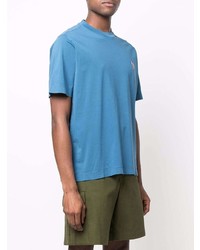 blaues T-Shirt mit einem Rundhalsausschnitt von Paul Smith