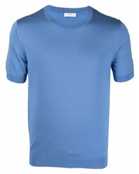 blaues T-Shirt mit einem Rundhalsausschnitt von Sandro