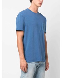 blaues T-Shirt mit einem Rundhalsausschnitt von Polo Ralph Lauren