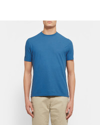 blaues T-Shirt mit einem Rundhalsausschnitt von Incotex