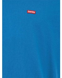 blaues T-Shirt mit einem Rundhalsausschnitt von Supreme