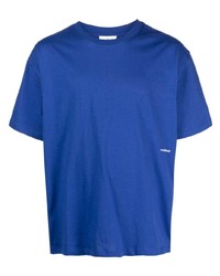 blaues T-Shirt mit einem Rundhalsausschnitt von Soulland