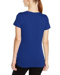 blaues T-Shirt mit einem Rundhalsausschnitt von Stedman Apparel