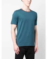 blaues T-Shirt mit einem Rundhalsausschnitt von Paul Smith