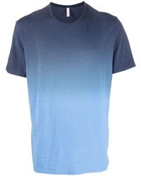 blaues T-Shirt mit einem Rundhalsausschnitt von Sun 68