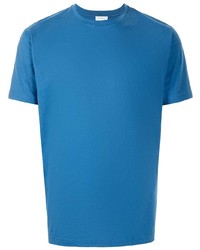 blaues T-Shirt mit einem Rundhalsausschnitt von Sunspel