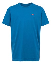 blaues T-Shirt mit einem Rundhalsausschnitt von Supreme