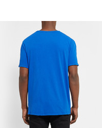 blaues T-Shirt mit einem Rundhalsausschnitt von Alexander Wang