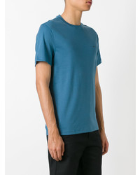 blaues T-Shirt mit einem Rundhalsausschnitt von Michael Kors Collection