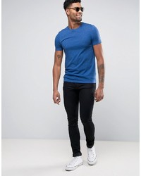 blaues T-Shirt mit einem Rundhalsausschnitt von Asos