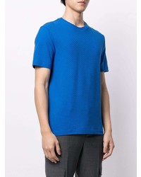 blaues T-Shirt mit einem Rundhalsausschnitt von Emporio Armani